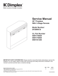DF2600 26” Fireplace With 3-Stage Remote Service Manual