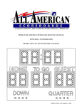 operating instructions and service manual football scoreboard