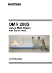 User manual OMR 200S English Date: 11/2006 | Size