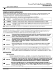 Ground Fault Cable Retractor GR1000L Service Manual