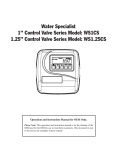 Clack WS1CS-1.25 Manual - Vibrant Water Purification Systems