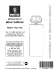 MSD45E - Morton System Saver Water Softeners