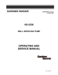 OPERATING AND SERVICE MANUAL