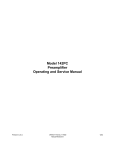 Model 142PC Preamplifier Operating and Service Manual