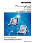 Panasonic KX-TDE100 TDE200 TDE600 PT Programming Manual