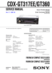 Sony CDX-GT317EE, CDX-GT360