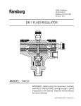 MODEL: 74151 DR-1 FLUID REGULATOR