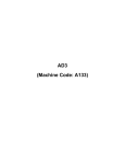 Service Manual: AD3 (A133), Aficio 400, D3640, 8240E, 2640E