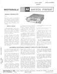 1958-63 Motorola VWA63 Radio - Service Manual