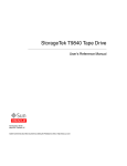 T9840 Tape Drive User`s Reference Manual