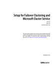 Setup for Failover Clustering and Microsoft Cluster Service