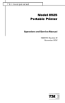 Model 8925 Portable Printer Operation and Service Manual