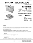 SERVICE MANUAL FACSIMILE FO-4450 FO-CS1