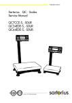 Sartorius QC - Scales Service Manual QC7CCE-S, -S0UR