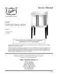 Service Manual GAS CONVECTION OVEN