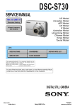 Service Manual of Sony DSC-S730 Digital Camera