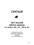 Horse Walker Service Manual