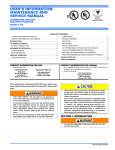 USER`S INFORMATION, MAINTENANCE AND SERVICE MANUAL