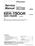 Pioneer KEH-1900R Service manual