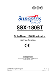 lit-044a sunoptics surgical 180 watt solarmaxx service manual