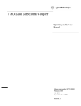 776D Dual Directional Coupler Operating and Service Manual