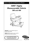 Invacare Zoom 300 and 400 Owner`s Manual