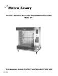 PARTS & SERVICE Manual for PANORAMA ROTISSERIE Model SP