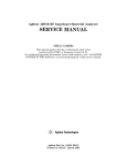 SERVICE MANUAL - Agilent Technologies