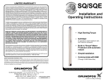 Grundfos Redi-Flo 3 SQ & SQE Manual