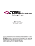 Cybex 520T Pro Treadmill Owners Manual