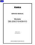 DB-209, DB-210, DB-409, DB-410 Parts and Service Manual