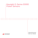 The Keysight E-Series E9300 Power Sensors in Detail