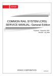 COMMON RAIL SYSTEM (CRS) SERVICE MANUAL: General Edition