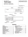kenwood TKR-751/851 User Manual