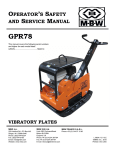 OPERATOR`S SAFETY AND SERVICE MANUAL