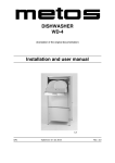 DISHWASHER WD-4 Installation and user manual