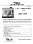 VCSO210SS steam oven service manual