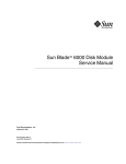 Sun Blade 6000 Disk Module Service Manual