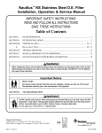 Nautilus™ NS Stainless Steel D.E. FilterInstallation, Operation