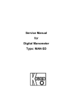 Service Manual for Digital Manometer Type: MAN-SD