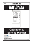 6300021 Hot Drink Center 630-638 Operators