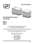 Service Manual REFRIGERATED BACK COUNTER