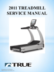 2011 TREADMILL SERVICE MANUAL