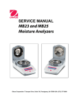 SERVICE MANUAL MB23 and MB25 Moisture Analyzers