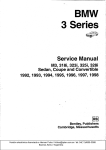 BMW 3 Series Service Manual