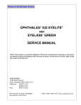 Ophthalas 532 EyeLite Service Manual