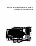 Hewlett- Packard 98034A HP-IB Interface Installation and Service