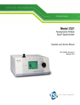 Model 3321 Aerodynamic Particle Sizer Spectrometer Operation