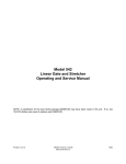 Model 542 Linear Gate and Stretcher Operating and Service Manual