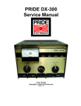 PRIDE DX-300 Service Manual